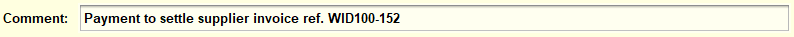 Comment Field Entry