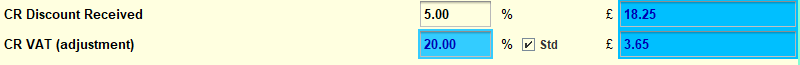 Prompt Payment Discount Settings