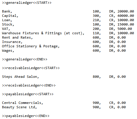 Comma-separated text file with neatly aligned columns